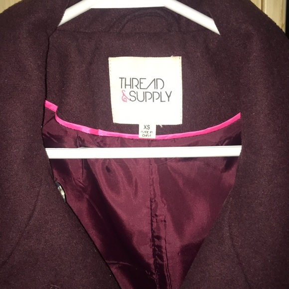 Thread & Supply Maroon Peacoat - Picture 2 of 2